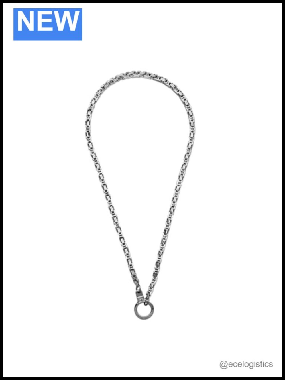 Stainless Steel Liberty Chain Necklace Cuff Keeper Unisex 24"